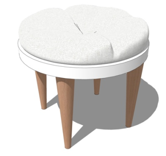 北欧凳子su模型