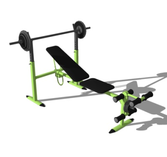 现代健身器材su模型