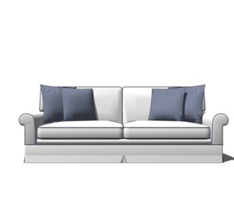 现代双人沙发su模型