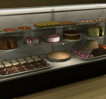 现代展示柜su模型