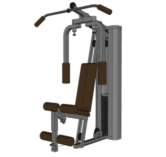 现代健身器材su模型