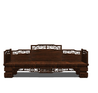 中式多人沙发su模型