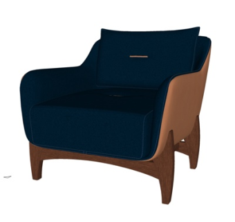 现代单人沙发su模型