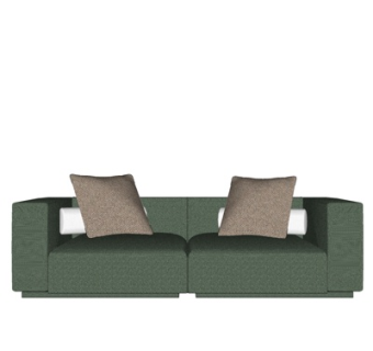 现代双人沙发su模型