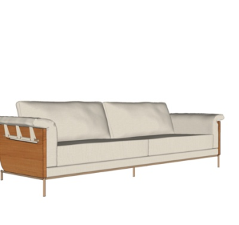 现代多人沙发su模型