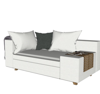 现代双人沙发su模型