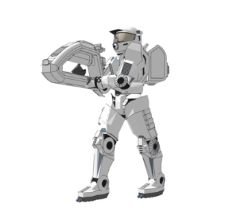 现代机器人玩具su模型