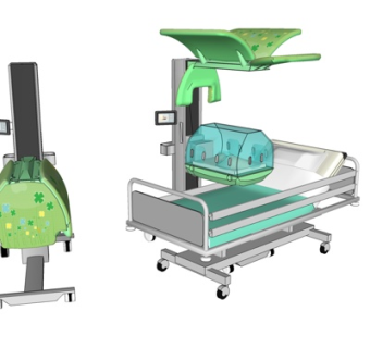 现代婴儿保温箱su模型