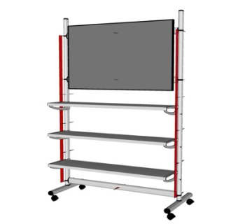 现代超市货架展架su模型