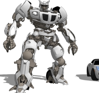 现代变形金刚玩具su模型