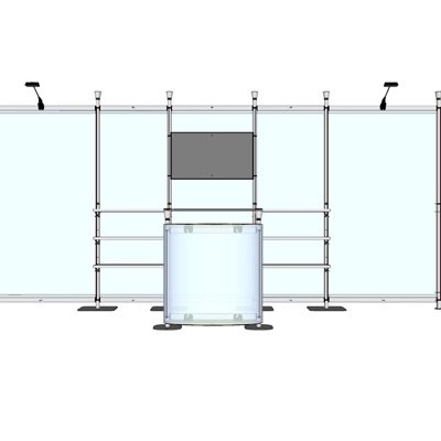 现代超市货架展架su模型