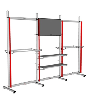 现代超市货架展架su模型