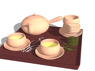 现代<em>茶具</em>su模型