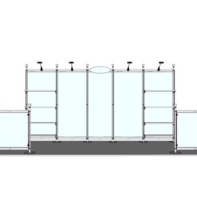 现代超市货架展架su模型