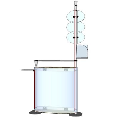 现代超市货架展架su模型