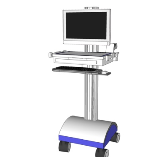 现代医疗移动工作台su模型