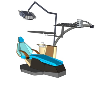 现代牙医工作台su模型