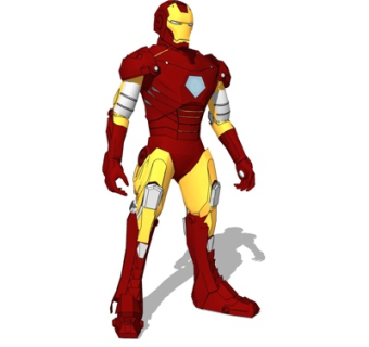 现代钢铁侠玩具su模型