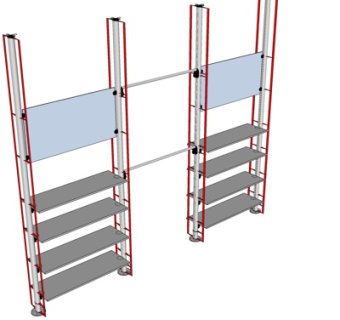 现代超市货架展架su模型