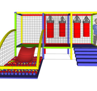 现代儿童游乐设备su模型