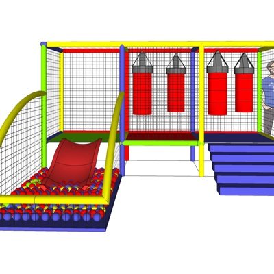 现代儿童游乐设备su模型