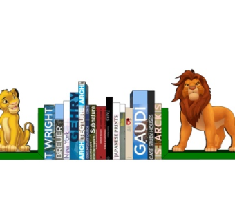 现代书籍狮子摆件su模型