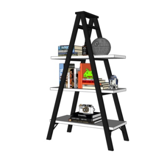 北欧实木书架su模型