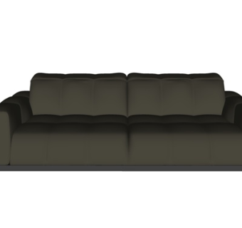 北欧布艺双人沙发su模型