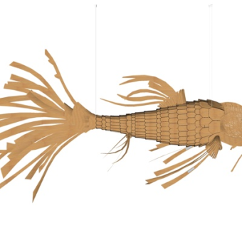 现代狮子鱼摆件su模型
