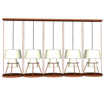 现代台灯组合su模型