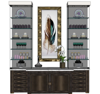 现代橱柜su模型