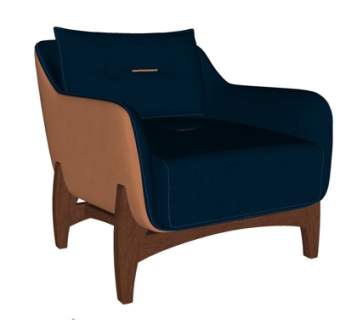 现代布艺休闲椅su模型