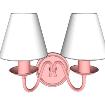 现代金属壁灯su模型