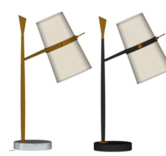 现代金属台灯su模型