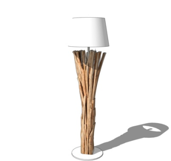 北欧造型台灯su模型