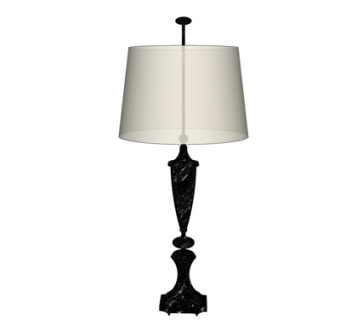 美式台灯su模型