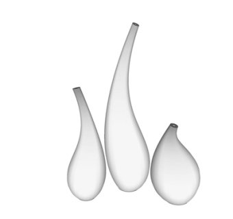 现代花瓶摆件su模型