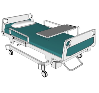 现代医院病床su模型