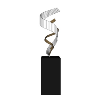 现代雕塑摆件su模型