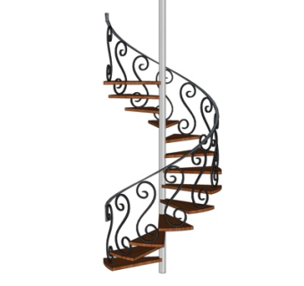 欧式旋转楼梯su模型