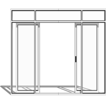 现代推拉门su模型