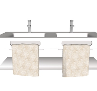 现代洗手台su模型