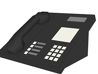 现代台式电话su模型