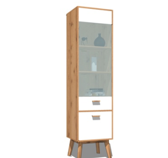 北欧实木装饰柜su模型