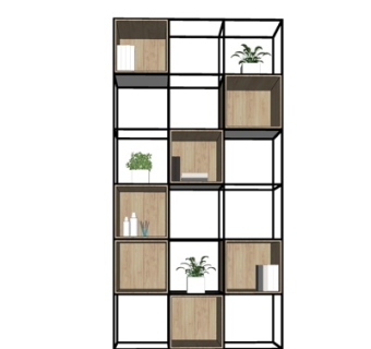 现代装饰架su模型