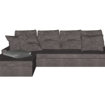 现代布艺多人沙发su模型