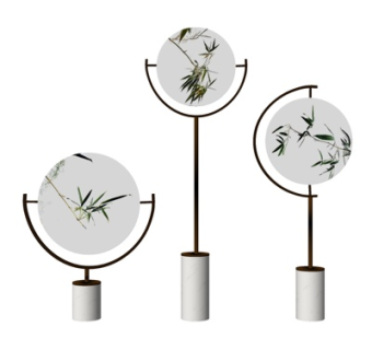 新中式装饰摆件su模型