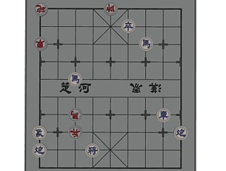 中式实木象棋su模型