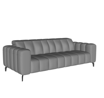 现代布艺多人沙发su模型