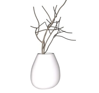 现代花瓶摆件su模型